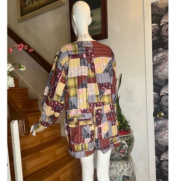 NEW FREE PEOPLE ROADS FOREVER SHORTALLS PATCHWORK  ROMPER IN COTTAGE QUILT - Picture 5 of 7